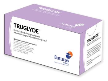 SUTURA ASSORBIBILE TRUGLYDE calibro 3/0, curva 3/8, ago 19 mm - 45 cm - viola conf. 12 pezzi