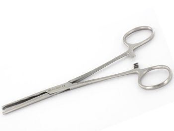 PINZA KOCHER CHIRURGICA retta in acciaio inox misura 20 cm 1x2 denti 