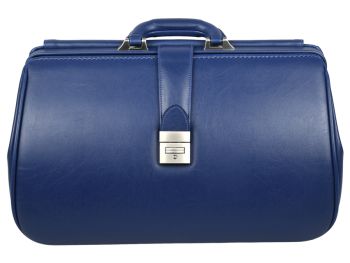 BORSA "KANSAS" SKAY - borsa per medico in  pelle blu elettrico 