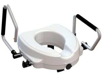 RIALZO PER WC con braccioli reclinabili altezza 12,5 cm 