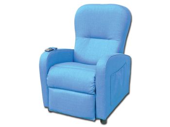 POLTRONA RELAX BETTY 2 motori - 100% poliestere blu 