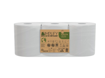 Papernet Simplify Asciugamano estrazione centrale  450 Strappi cod. 420374 conf. 3 rotoli 