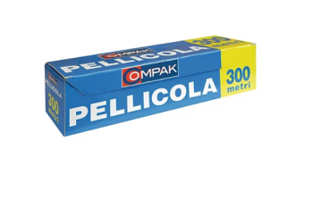 Pellicola per alimenti a rotolo 300 metri con astuccio altezza 45 cm